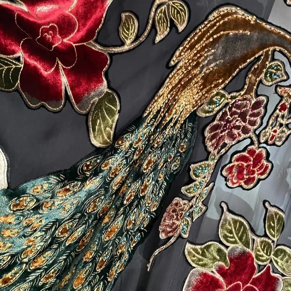 Hand crafted Boho Peacock Tassel Fringe Kimono - Picture 5 of 14